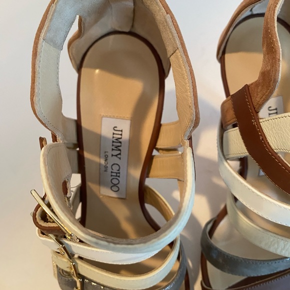 Jimmy Choo Multi Straps Strappy Sandals Heels EU 37.5 - Picture 6 of 9